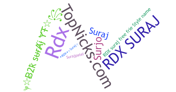 Nama panggilan untuk RDXSURAJ